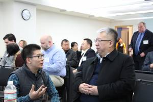 CFDA Director Bin Liu visits with regulatory affairs attendee